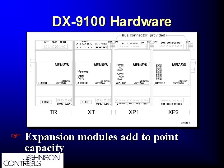 DX-9100 Hardware F Expansion modules add to point capacity 