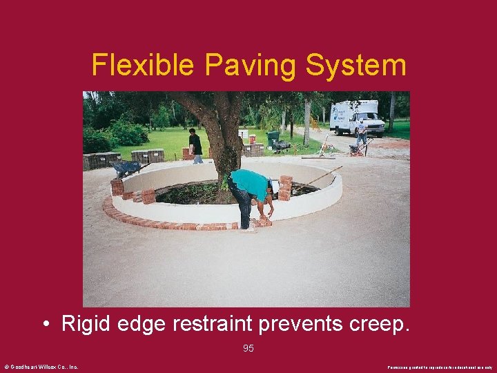 Flexible Paving System • Rigid edge restraint prevents creep. 95 © Goodheart-Willcox Co. ,