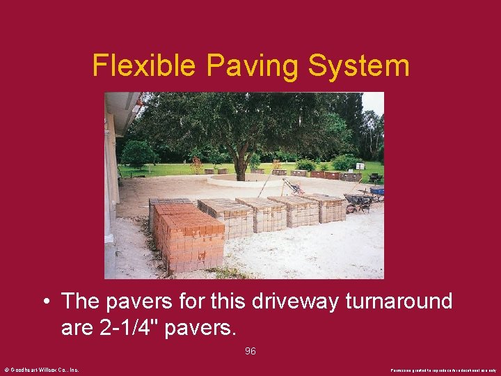 Flexible Paving System • The pavers for this driveway turnaround are 2 -1/4" pavers.