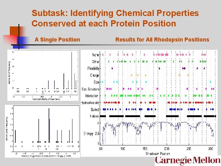 Subtask: Identifying Chemical Properties Conserved at each Protein Position A Single Position Results for