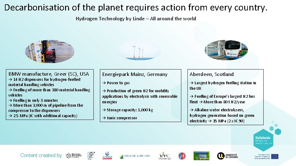 Decarbonisation of the planet requires action from every country. Hydrogen Technology by Linde –