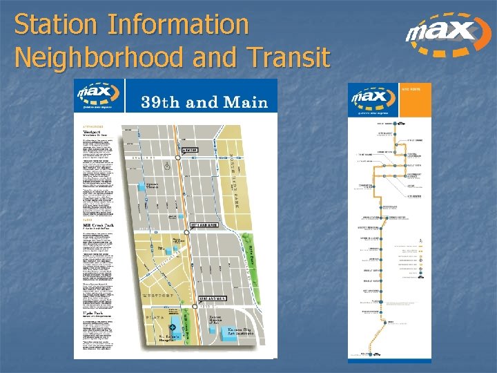 Station Information Neighborhood and Transit 