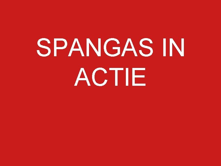 SPANGAS IN ACTIE 