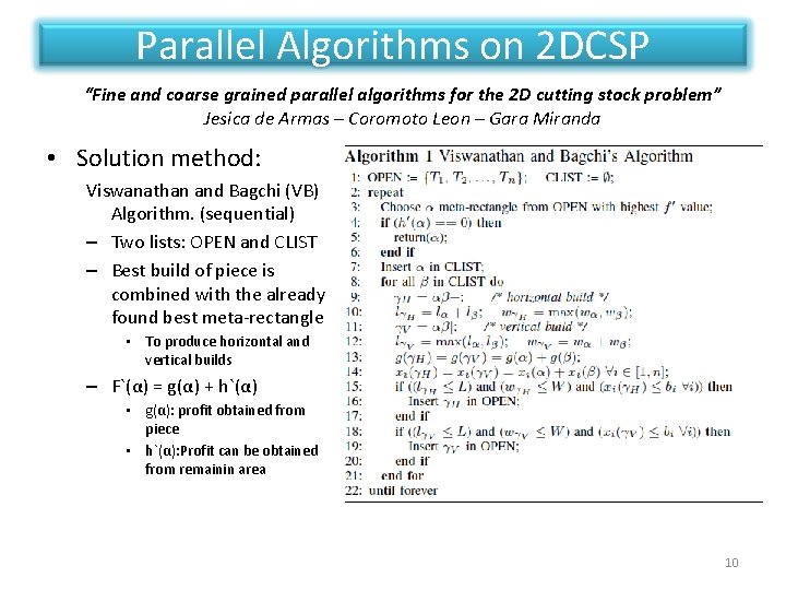 Parallel Algorithms on 2 DCSP “Fine and coarse grained parallel algorithms for the 2 Parallel Algorithms on 2 DCSP “Fine and coarse grained parallel algorithms for the 2