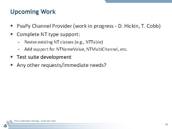 Upcoming Work Pva. Py Channel Provider (work in progress - D. Hickin, T. Cobb)