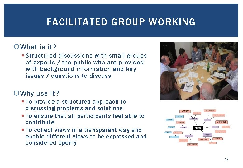 FACILITATED GROUP WORKING What is it? § Structured discussions with small groups of experts