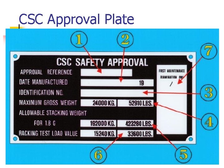 CSC Approval Plate 
