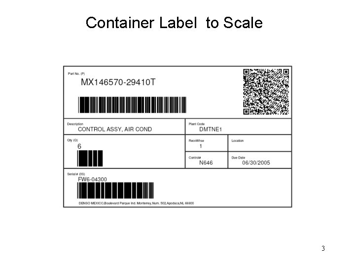 Container Label to Scale 3 
