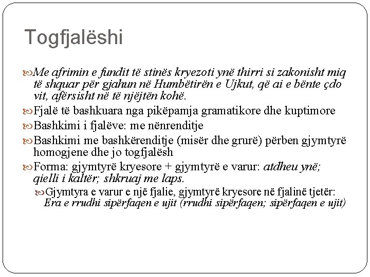 Togfjalëshi Me afrimin e fundit të stinës kryezoti ynë thirri si zakonisht miq të