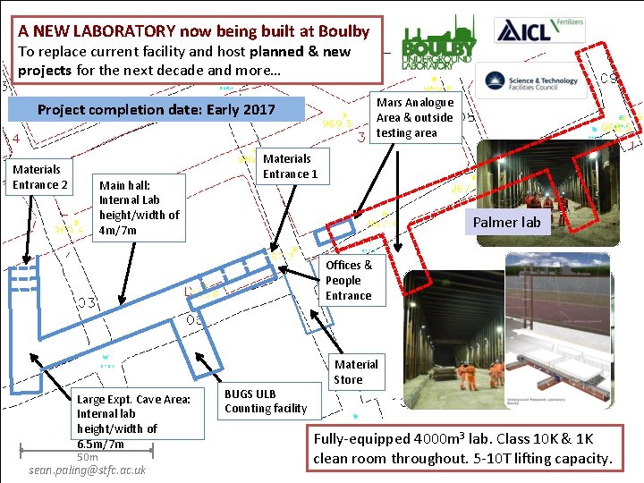 A NEW LABORATORY now being built at Boulby New Laboratory To replace current facility