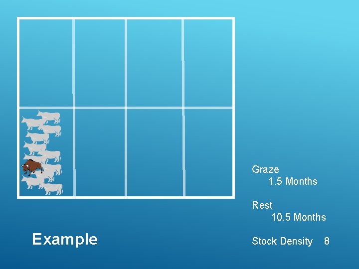 Graze 1. 5 Months Rest 10. 5 Months Example Stock Density 8 