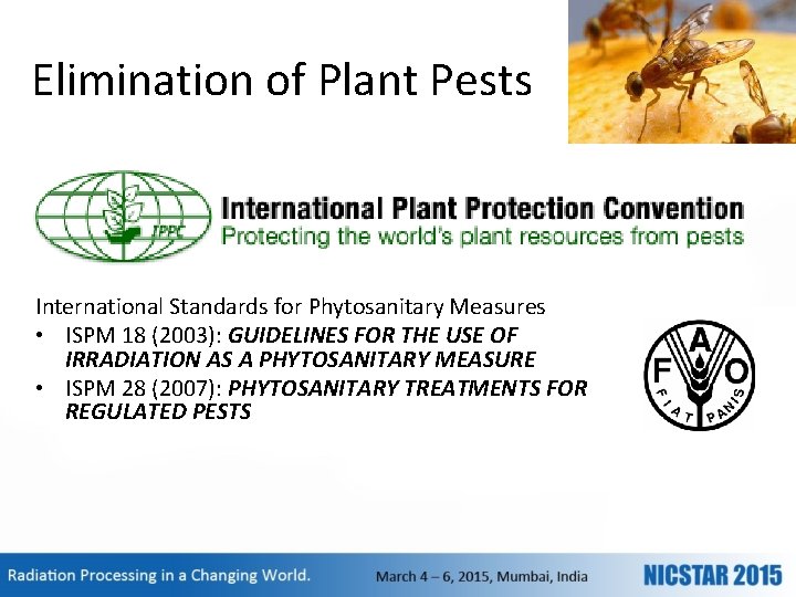 Elimination of Plant Pests International Standards for Phytosanitary Measures • ISPM 18 (2003): GUIDELINES