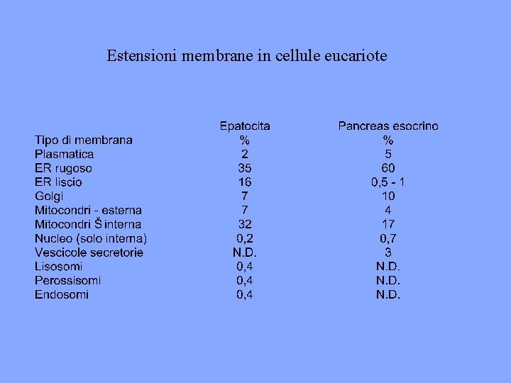 Estensioni membrane in cellule eucariote 