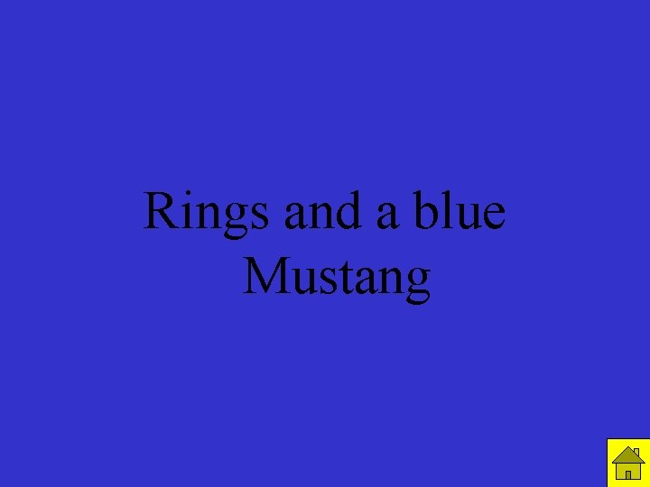 R 3 C 2 Rings and a blue Mustang timer 