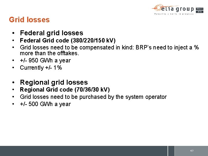 Grid losses • Federal grid losses • Federal Grid code (380/220/150 k. V) •
