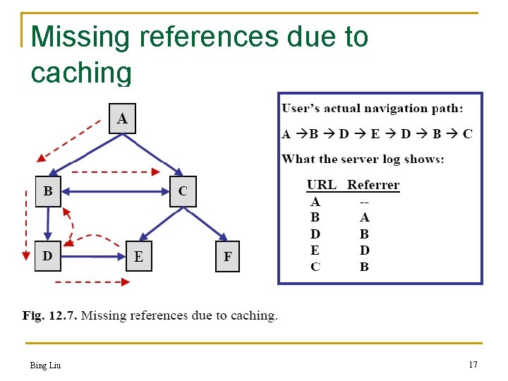 Missing references due to caching Bing Liu 17 