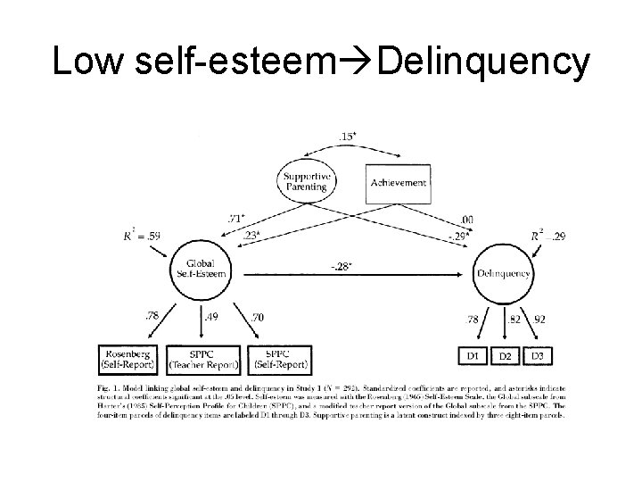 Low self-esteem Delinquency 