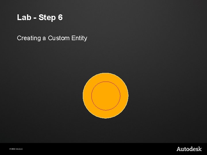 Lab - Step 6 Creating a Custom Entity © 2009 Autodesk 