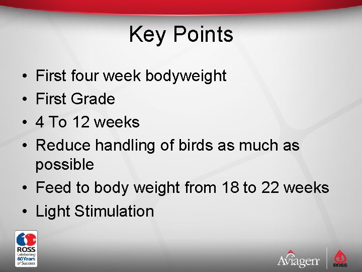 Key Points • • First four week bodyweight First Grade 4 To 12 weeks