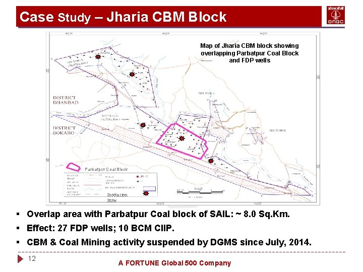 Case Study – Jharia CBM Block Map of Jharia CBM block showing overlapping Parbatpur
