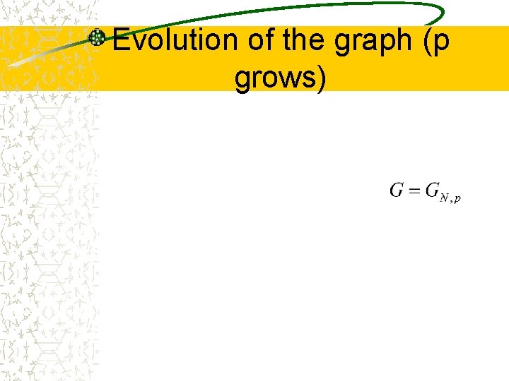 Evolution of the graph (p grows) 