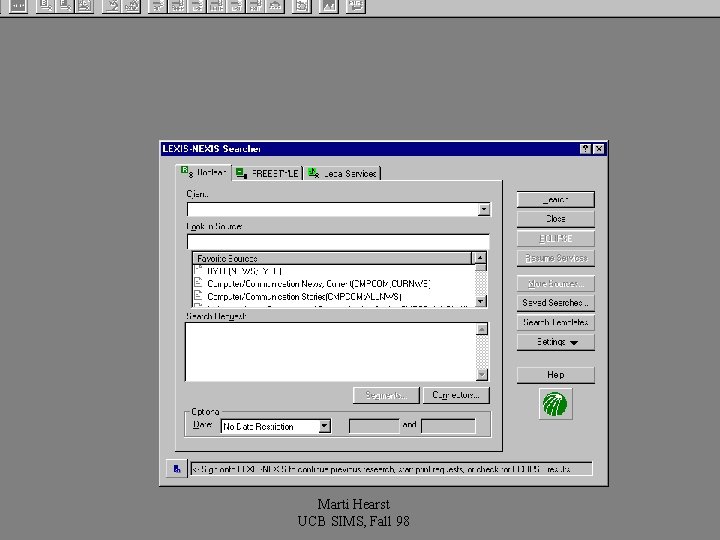 Marti Hearst UCB SIMS, Fall 98 