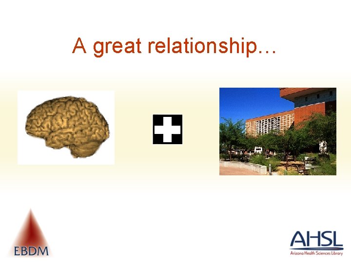 A great relationship… 