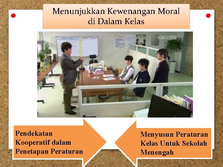 Menunjukkan Kewenangan Moral di Dalam Kelas Pendekatan Kooperatif dalam Penetapan Peraturan Menyusun Peraturan Kelas