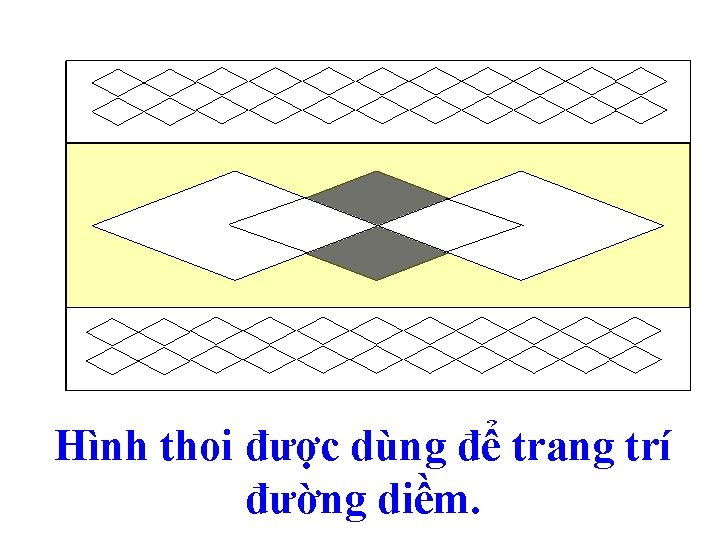 Hình thoi được dùng để trang trí đường diềm. 