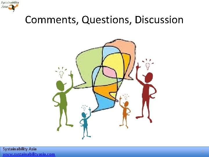 Comments, Questions, Discussion Systainability Asia www. systainabilityasia. com 32 