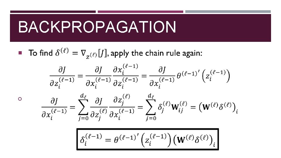 BACKPROPAGATION 