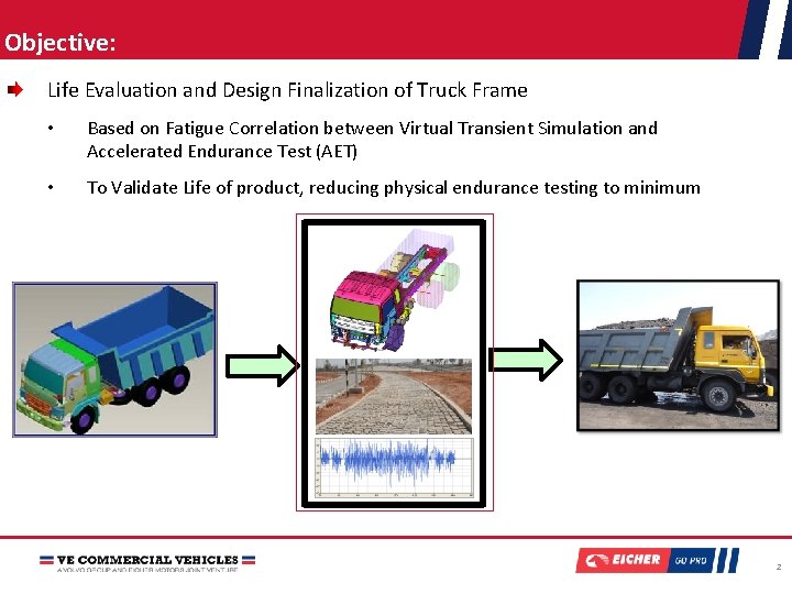 Objective: Life Evaluation and Design Finalization of Truck Frame • Based on Fatigue Correlation