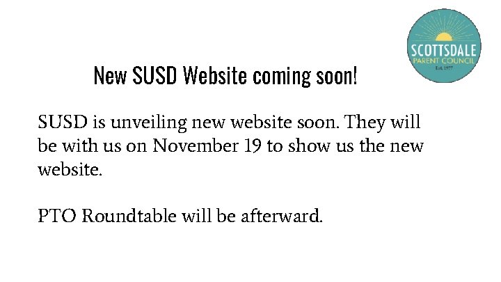 New SUSD Website coming soon! SUSD is unveiling new website soon. They will be