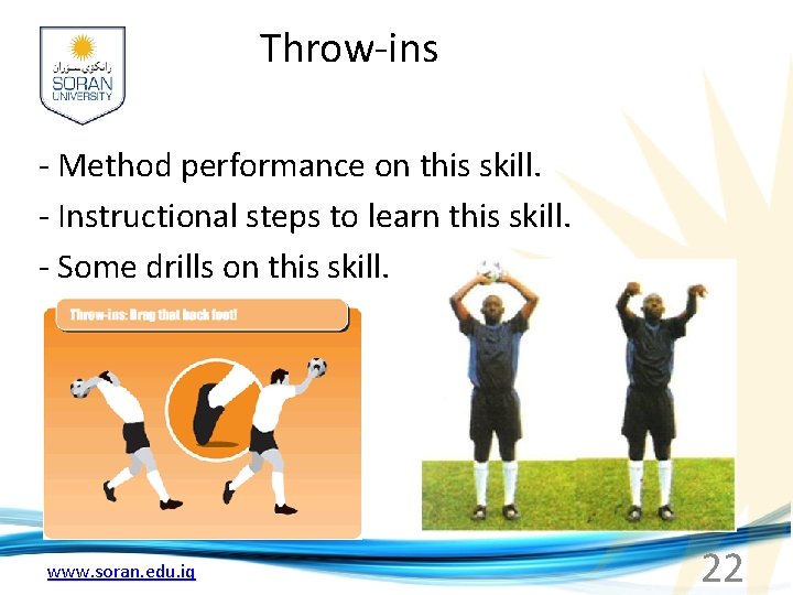 Throw-ins - Method performance on this skill. - Instructional steps to learn this skill.