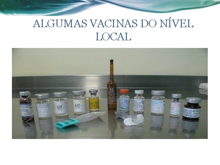 ALGUMAS VACINAS DO NÍVEL LOCAL 