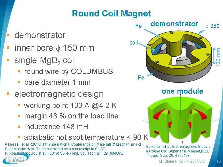 Round Coil Magnet demonstrator Fe § round wire by COLUMBUS § bare diameter 1