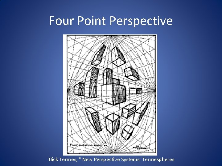 Four Point Perspective Dick Termes, " New Perspective Systems. Termespheres 