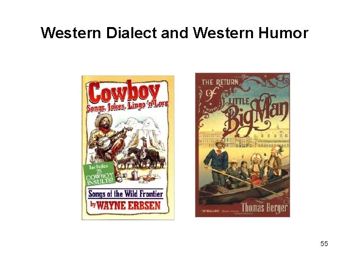 Western Dialect and Western Humor 55 