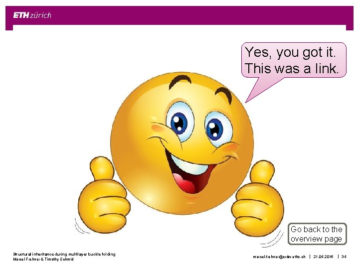 Yes, you got it. This was a link. Go back to the overview page