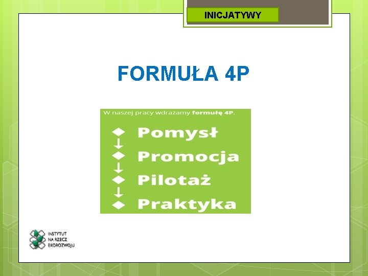 INICJATYWY FORMUŁA 4 P 