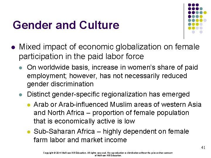 Gender and Culture l Mixed impact of economic globalization on female participation in the