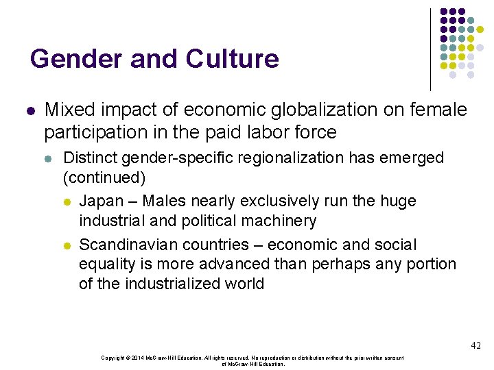 Gender and Culture l Mixed impact of economic globalization on female participation in the