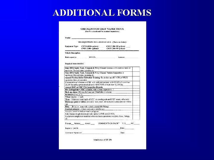 ADDITIONAL FORMS 