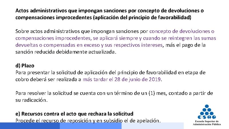 Actos administrativos que impongan sanciones por concepto de devoluciones o compensaciones improcedentes (aplicación del