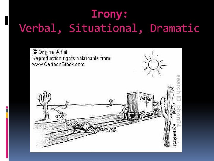 Irony: Verbal, Situational, Dramatic 