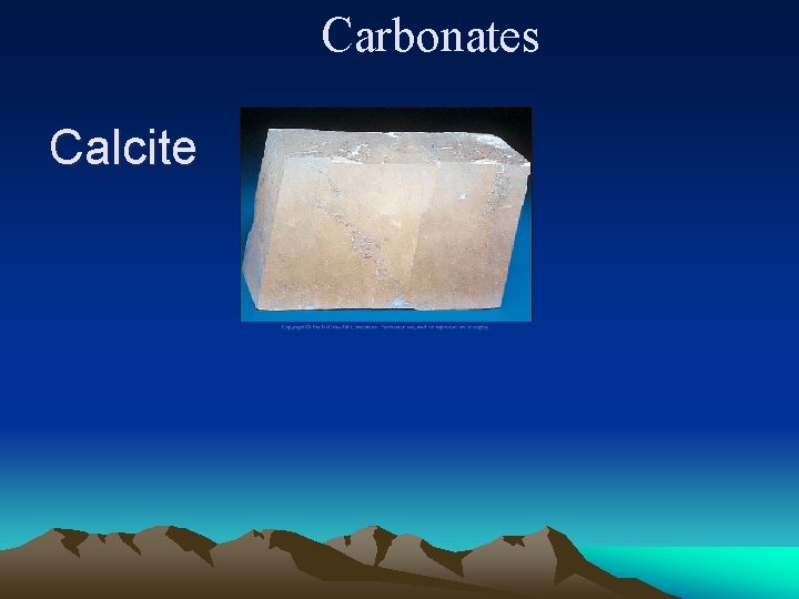 Carbonates Calcite 