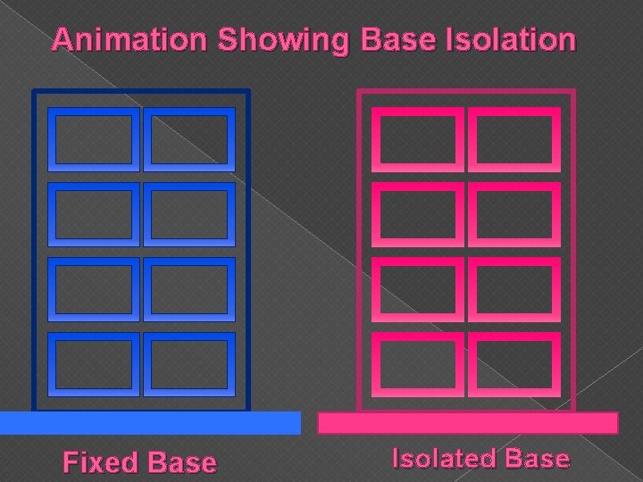 Animation Showing Base Isolation Fixed Base Isolated Base 