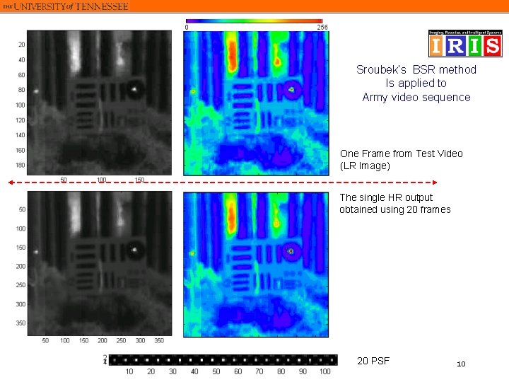 Sroubek’s BSR method Is applied to Army video sequence One Frame from Test Video