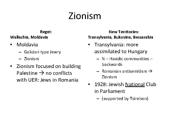 Zionism Regat: Wallachia, Moldavia New Territories: Transylvania, Bukovina, Bessarabia • Moldavia • Transylvania: more