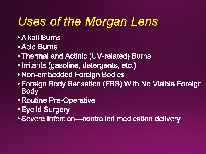 Uses of the Morgan Lens 